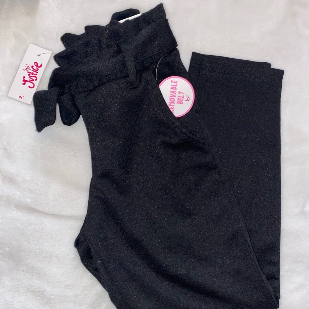 Black straight legged dress soft pant